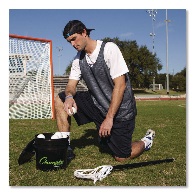 Bucket of Lacrosse Balls, Official Size, White, 36 Balls/Bucket