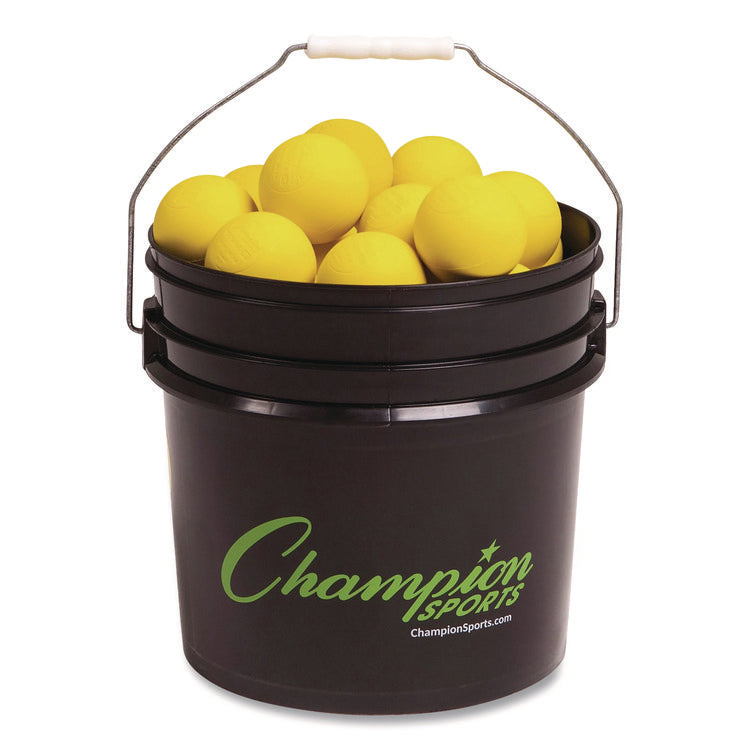 Bucket of Lacrosse Balls, Official Size, Yellow, 36 Balls/Bucket