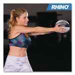Rhino Leather Medicine Ball, 22 lb, Black/White