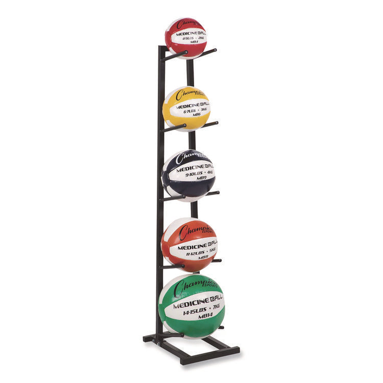Single Medicine Ball Tree, 11" x 15" x 52", Black
