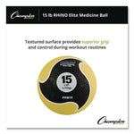 Rhino Elite Medicine Ball, 15 lb, Yellow
