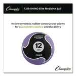 Rhino Elite Medicine Ball, 12 lb, Purple