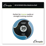 Rhino Elite Medicine Ball, 20 lb, Blue
