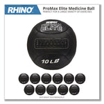 Rhino Promax Elite Medicine Ball, 18 lb, Black