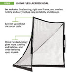 Rhino Flex Lacrosse Goal, 6 ft x 6 ft, 1" dia Frame