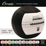 Rhino Promax Medicine Ball, 18 lb, Black