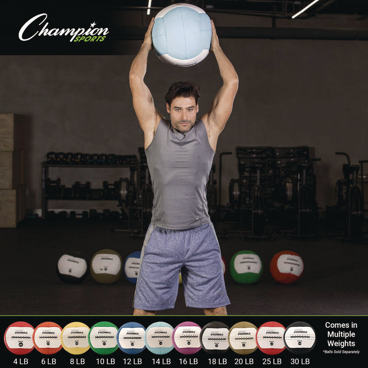 Rhino Promax Medicine Ball, 14 lb, Light Blue