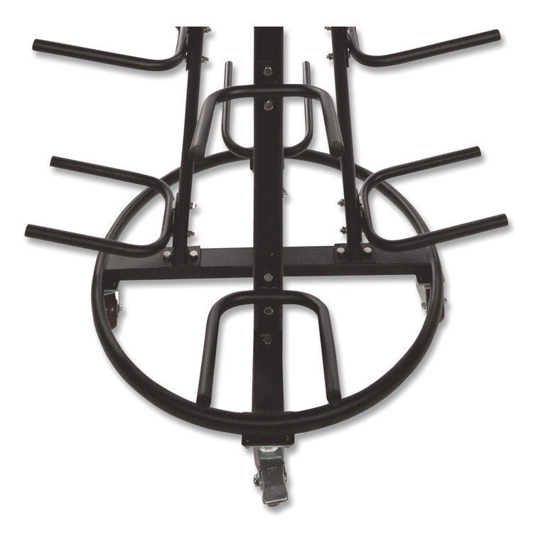 Champion Sports Round Medicine Ball Tree, 31" x 31" x 66.5", Black
