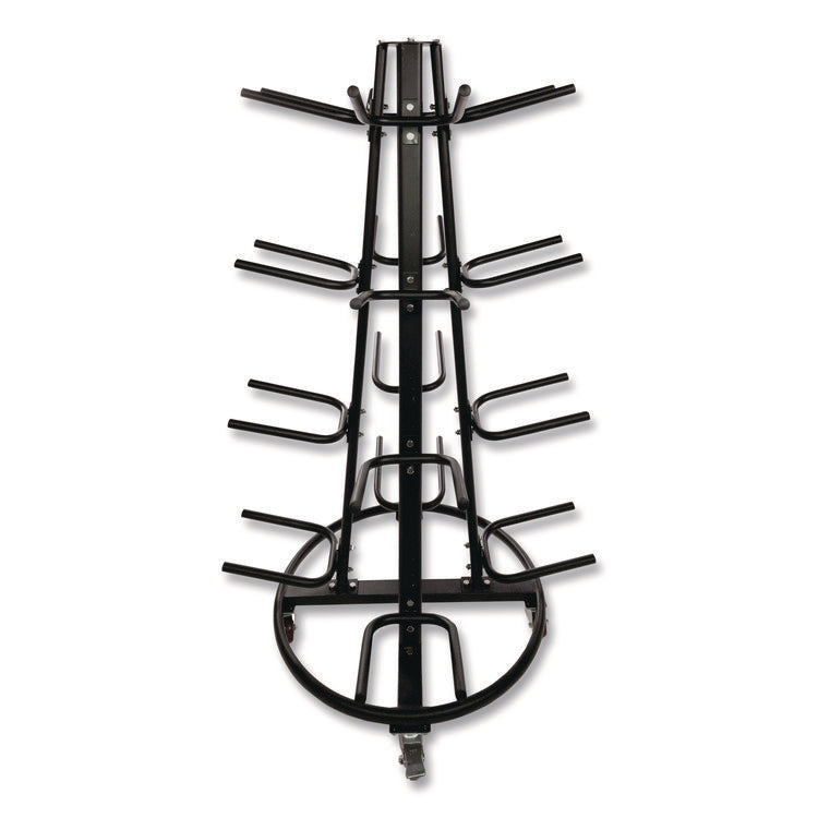 Champion Sports Round Medicine Ball Tree, 31" x 31" x 66.5", Black
