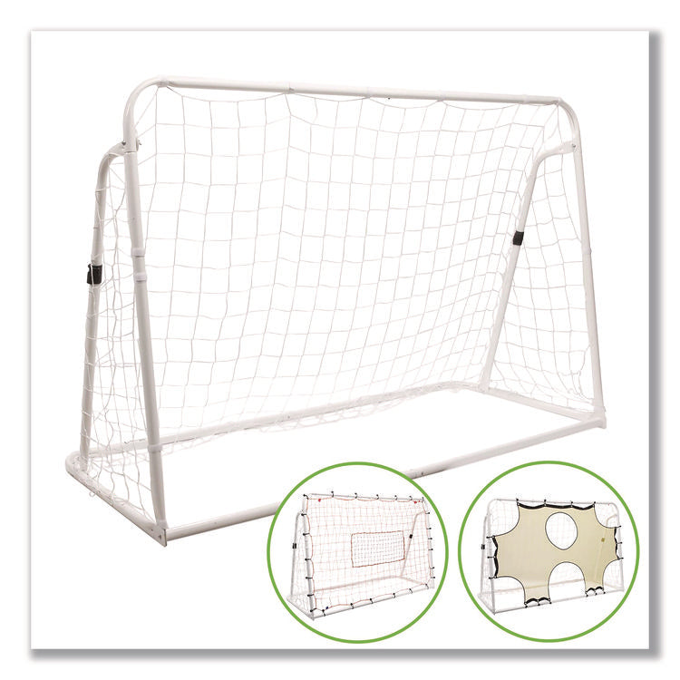 3-in-1 Soccer Training Goal, 6 ft  x 4 ft, 1.25" dia Frame
