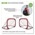 Pop Up Soccer Goal, 72"  x 48", 1.25" dia, Pair