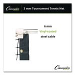 Tournament Tennis Net, 3 mm Braided Polyethylene, 42 ft x 3.5 ft,