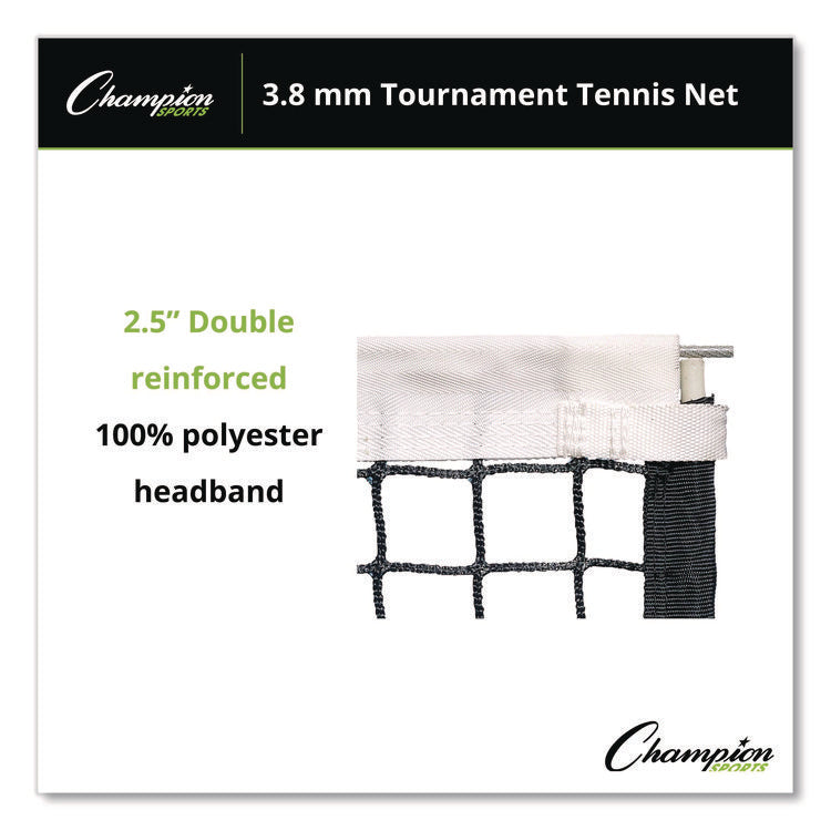 Four-Season Tournament Tennis Net, 42 ft x 3.5 ft, 0.13" dia