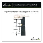 Tournament Tennis Net, 3 mm Braided Polyethylene, 42 ft x 3.5 ft,