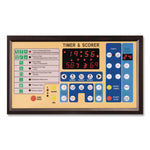 Tabletop Indoor Electronic Scoreboard, 24" x 16" x 10", Black Face, Red/Green/Yellow Graphics