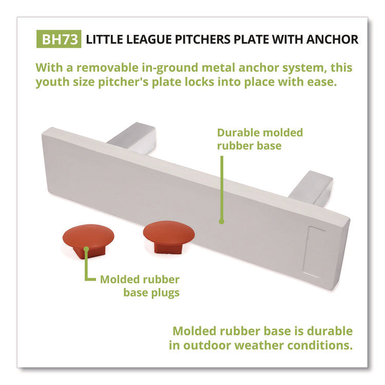 Youth Pitcher's Plate with Anchor, 18" x 4"