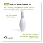 Plastic Bowling Pin Set, White, 10/Set