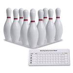 Plastic Bowling Pin Set, White, 10/Set