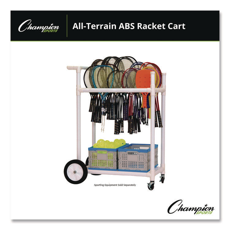 All-Terrain ABS Racket Cart, 20" Wide x 33" Long, White