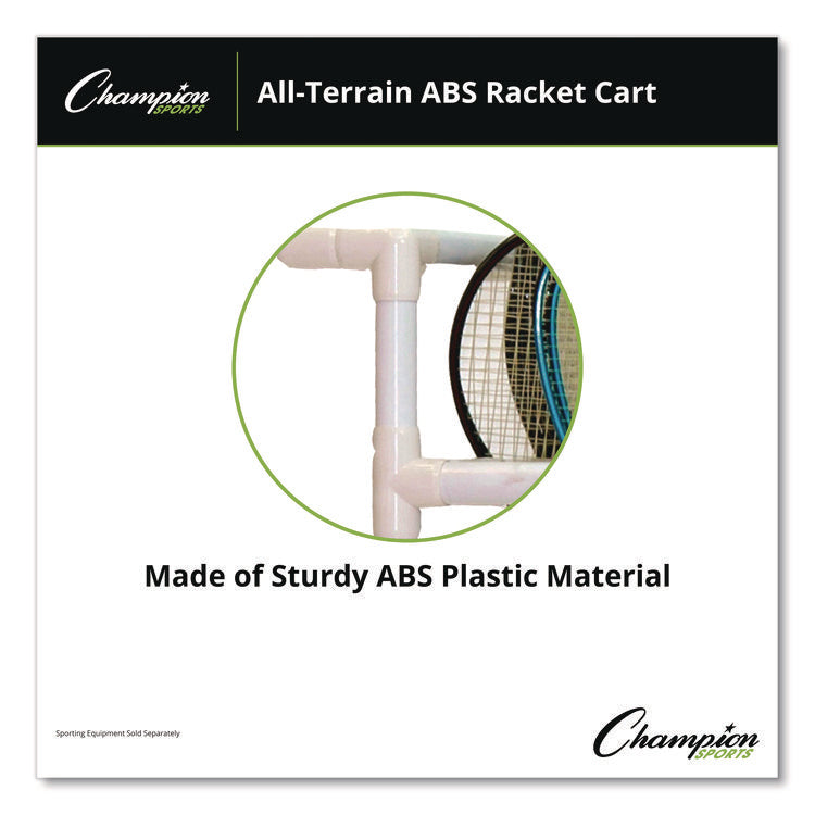 All-Terrain ABS Racket Cart, 20" Wide x 33" Long, White