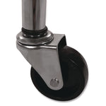 Portable Ball Locker, Metal, 176 lb Capacity, 24 x 41 x 36, Chrome