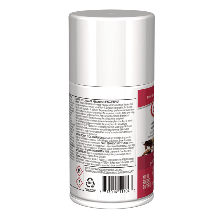 Metered Air Freshener, Apple Scent, 7 oz Aerosol Spray, 12/Carton