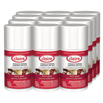 Metered Air Freshener, Apple Scent, 7 oz Aerosol Spray, 12/Carton