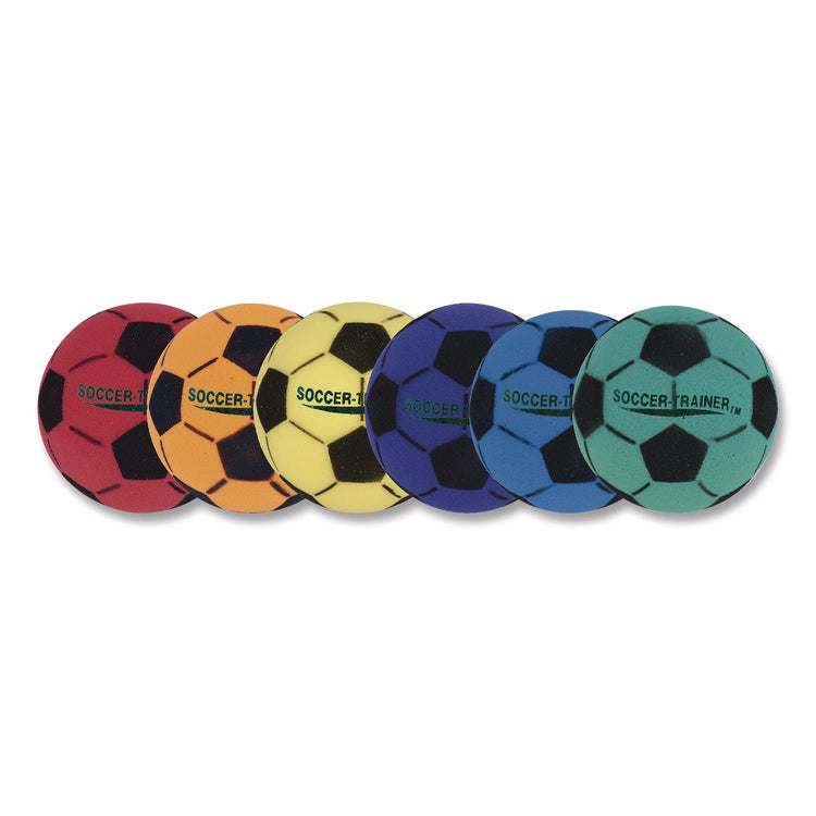 Ultra Foam Soccer Ball Set, 8" Diameter, Assorted Colors, 6/Set
