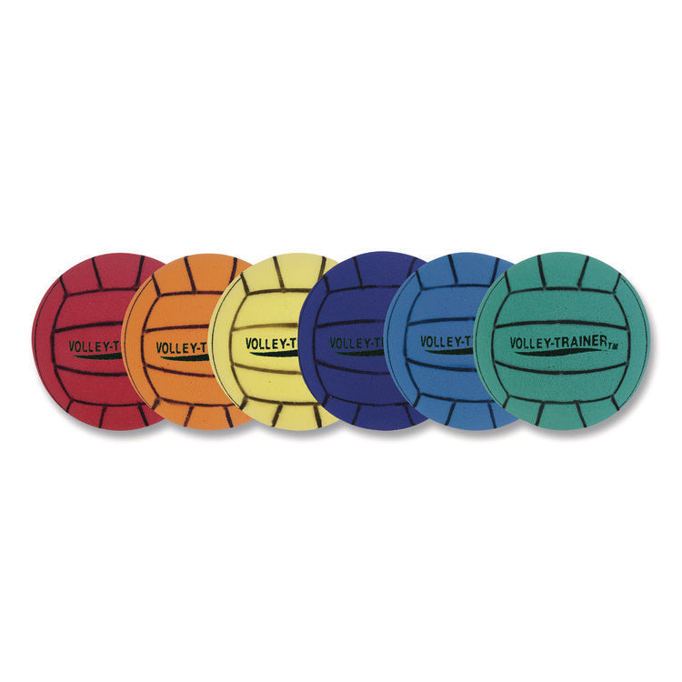 Ultra Foam Volleyball Set, 8" Diameter, Assorted Colors, 6/Set