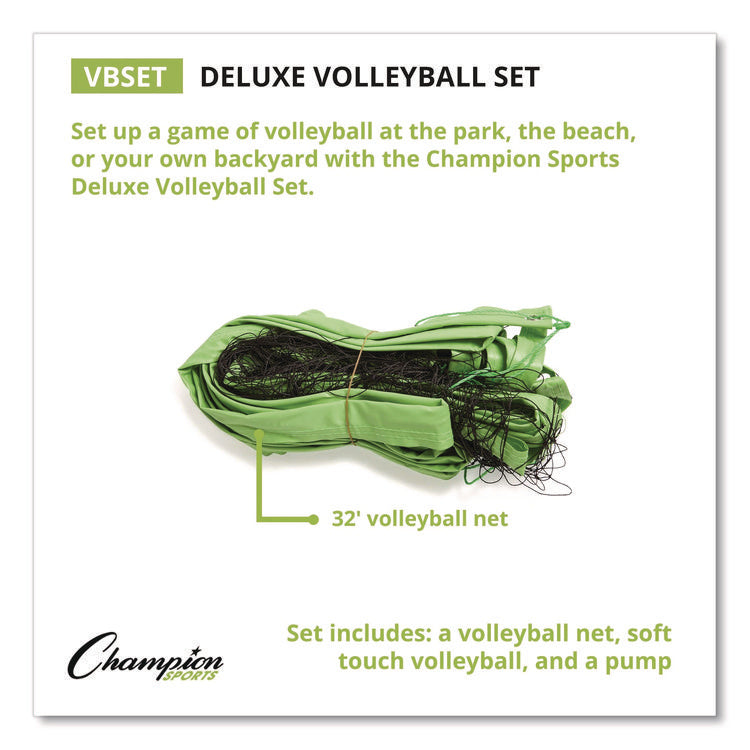 Deluxe Volleyball Set, Official-Size Volleyball, Volleyball Net