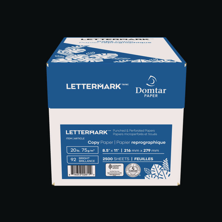 Custom Cut-Sheet Copy Paper, 92 Bright, Micro-Perforated 3.66" from Bottom, 20 lb Bond Weight, 8.5 x 11, White, 500/Ream