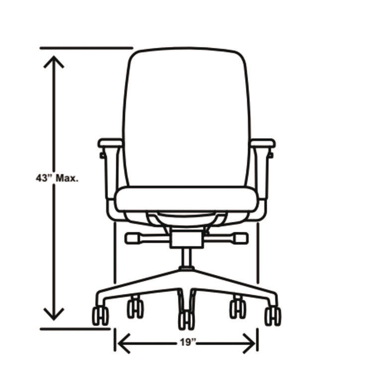 Nucleus Series Recharge Task Chair, 16.63 to 21.13 Seat Height, Frost Seat, Black Back, Black Base