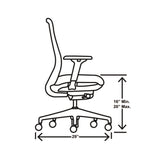 Nucleus Series Recharge Task Chair, 16.63 to 21.13 Seat Height, Frost Seat, Black Back, Black Base