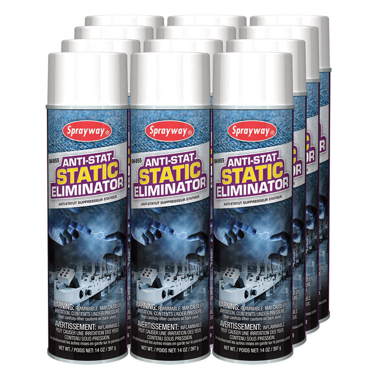Anti-Stat Static Eliminator, 14 oz Aerosol Can, 12/Carton