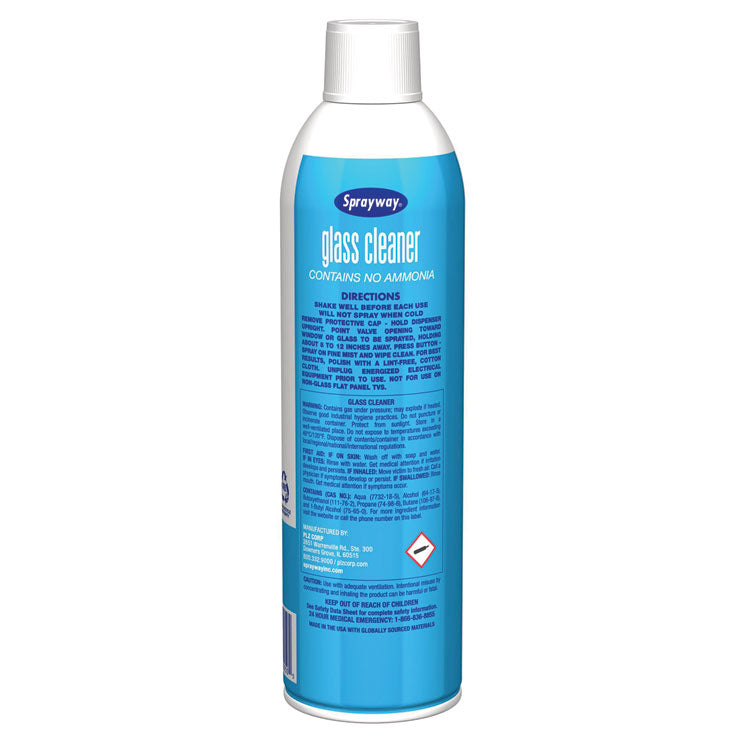 Glass Cleaner, 19 oz Aerosol Spray, 12/Carton