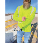 Chill-Its 6688 Type R Class 2 Cooling Hi-Vis Sun Shirt with UV Protection, Small, Lime
