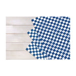 Grease-Resistant Food Wrap, 12 x 12, Blue Check, 5,000/Carton