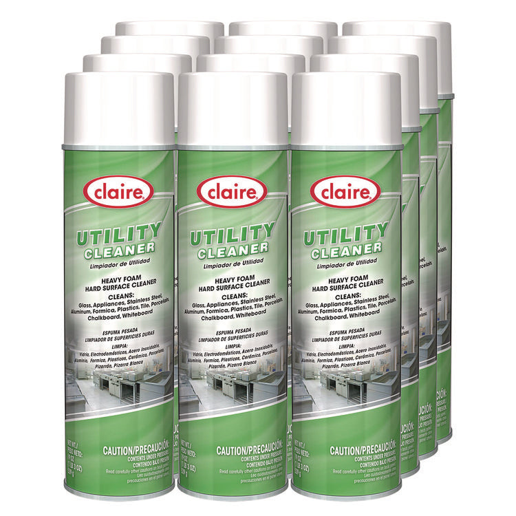 Utility Cleaner, Mild Solvent Scent, 19 oz Aerosol Spray, 12/Carton
