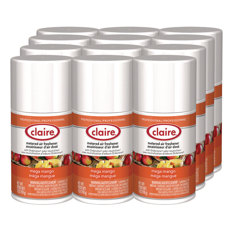 Metered Air Freshener, Mango, 7 oz Aerosol Spray, 12/Carton