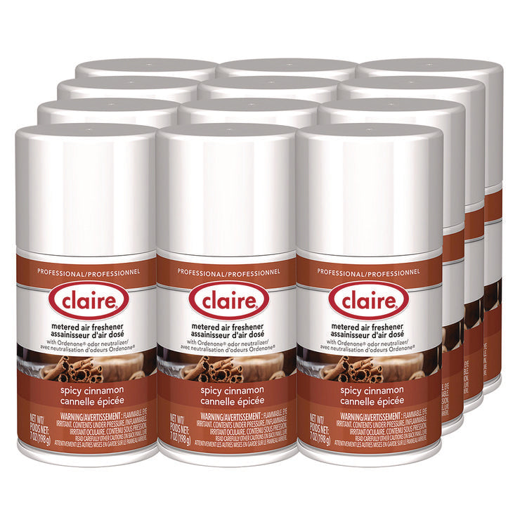 Metered Air Freshener, Cinnamon, 11 oz Aerosol Spray, 12/Carton