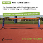 Mini Tennis Net Set, 2.8 ft x 10 ft