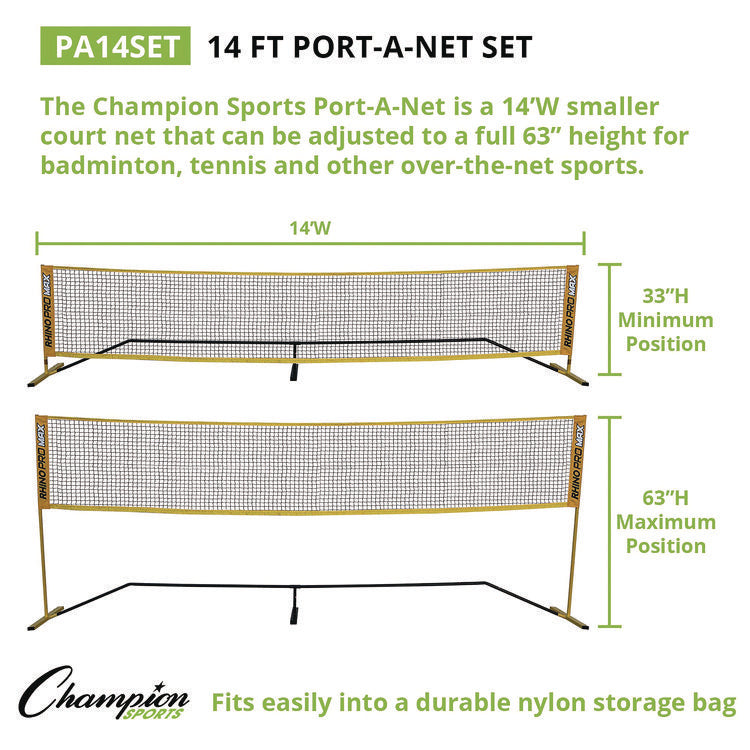 Rhino Port-A-Net Set, 36" to 60" x 168"