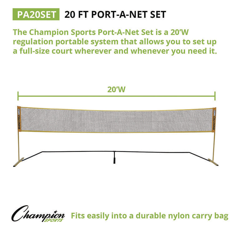Rhino Port-A-Net Set, 36" to 60" x 240"