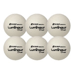 Rhino Skin Luminous Dodgeball Set, 6.3" Diameter, Luminous White/Blue, 6/Set