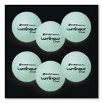 Rhino Skin Luminous Dodgeball Set, 6.3" Diameter, Luminous White/Blue, 6/Set