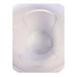 Vented Round Brute Container, 10 gal, Plastic, White