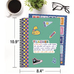 Teacher Planners, Weekly/Monthly, Two-Page Spread, 11 x 8.5, Multicolor Cover, We Stick Together Theme