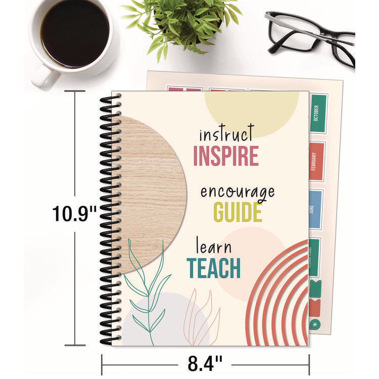 Teacher Planners, Weekly/Monthly, Two-Page Spread, 11 x 8.5, Multicolor Cover, True to You Theme