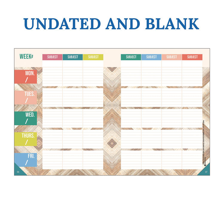 Teacher Planners, Weekly/Monthly, Two-Page Spread, 11 x 8.5, Multicolor Cover, True to You Theme