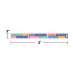 Straight Borders, 12-Piece Set, Motivational: Positive Words, 3" x 3 ft, Multicolor